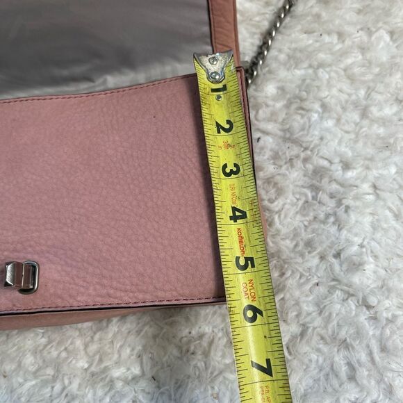 Rebecca Minkoff Chevron Love leather Quilted pink Crossbody Bag . - Picture 12 of 16